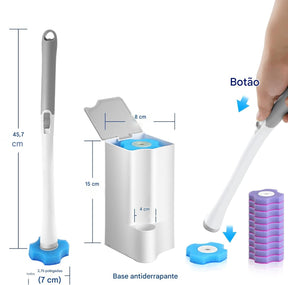 Escova de Vaso Sanitário Descartável com 40 Refis e Suportes Cheiro (Oceano + Lavanda)