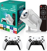 Projetor Hcs350 4k Pro + Game Com 2 Controles Sem Fio Branco