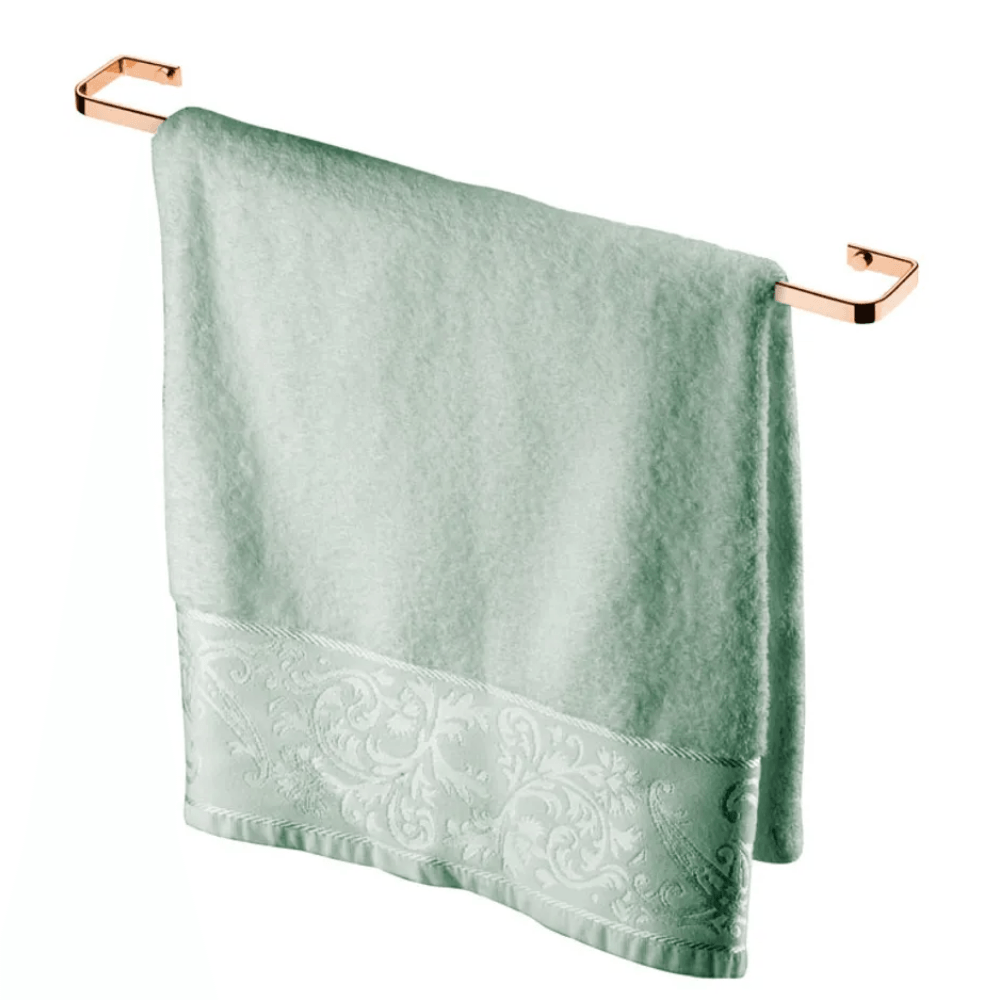 Toalheiro Porta Toalha 60 cm Aço Piatina Rose Gold