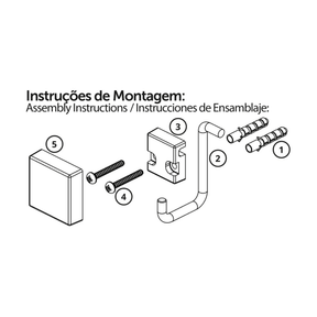 Suporte Porta Papel Higiênico de Parede Fixação Parafuso Dourado