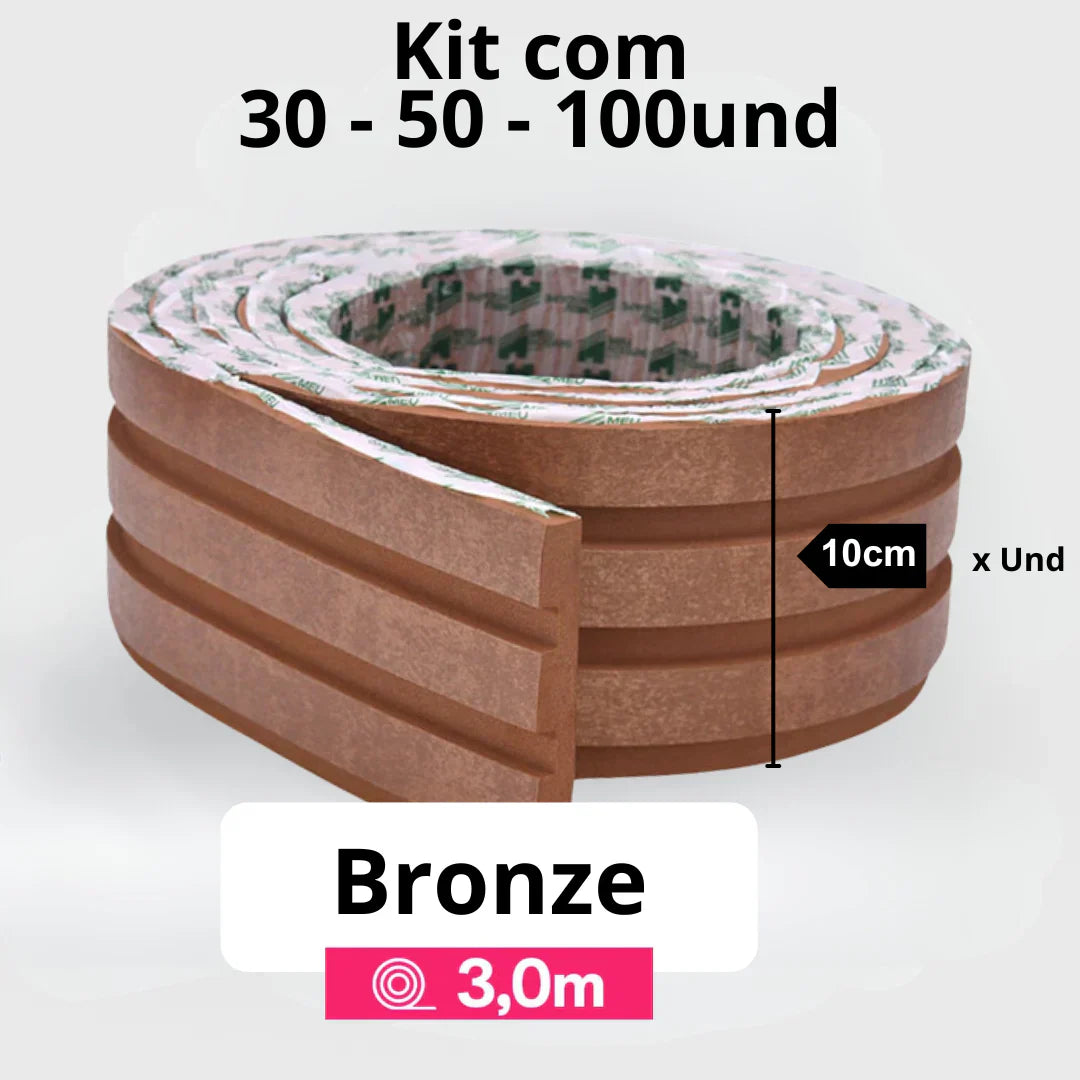 Kit Painel Ripado Autocolante 3M Laminado