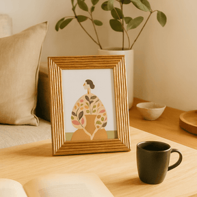 Porta Retrato em PS e Vidro Marrom 15x20