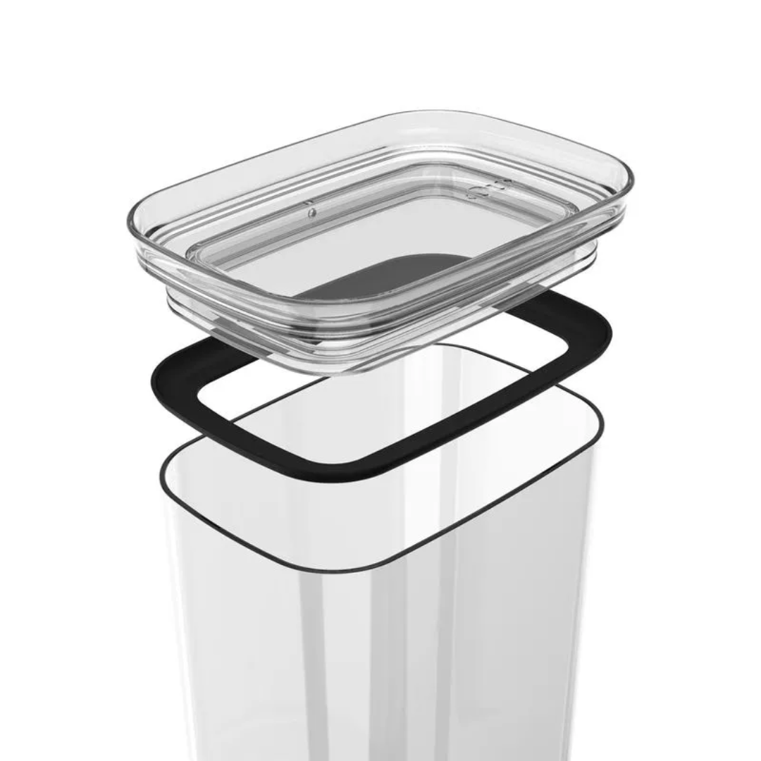 Porta Mantimento Retangular Tampa Hermética Natural Block 1,5L