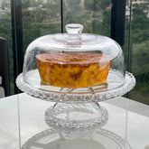 Prato para Bolo Boleira Cristal de Chumbo com Pé e Tampa Pearl 31cm