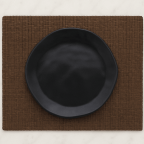 Prato de Sobremesa Organic em Cerâmica Preto 20cm
