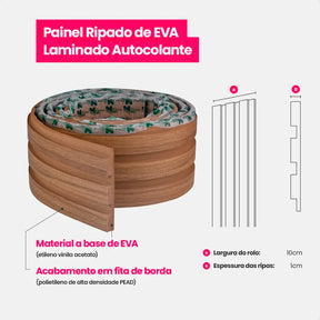 Kit Painel Ripado Autocolante 3M Laminado