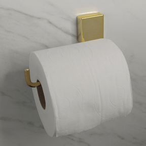 Suporte Porta Papel Higiênico de Parede Fixação Parafuso Dourado