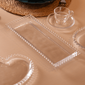 Travessa Cristal Pearl Bolinha - 30 cm