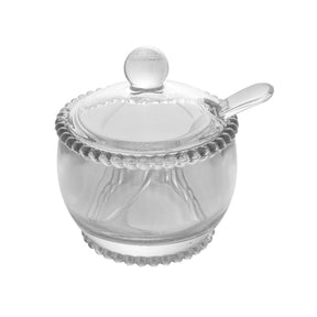 Açucareiro Cristal com Colher Bolinha Pearl - 10 cm