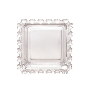 Bowl Quadrado de Cristal Coração Pearl Transparente 8,5cm
