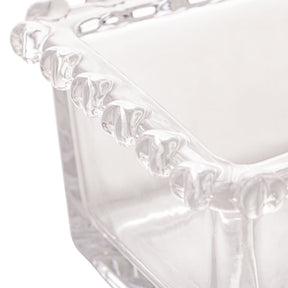 Bowl Quadrado de Cristal Coração Pearl Transparente 8,5cm