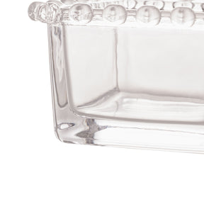 Bowl Quadrado de Cristal Coração Pearl Transparente 8,5cm