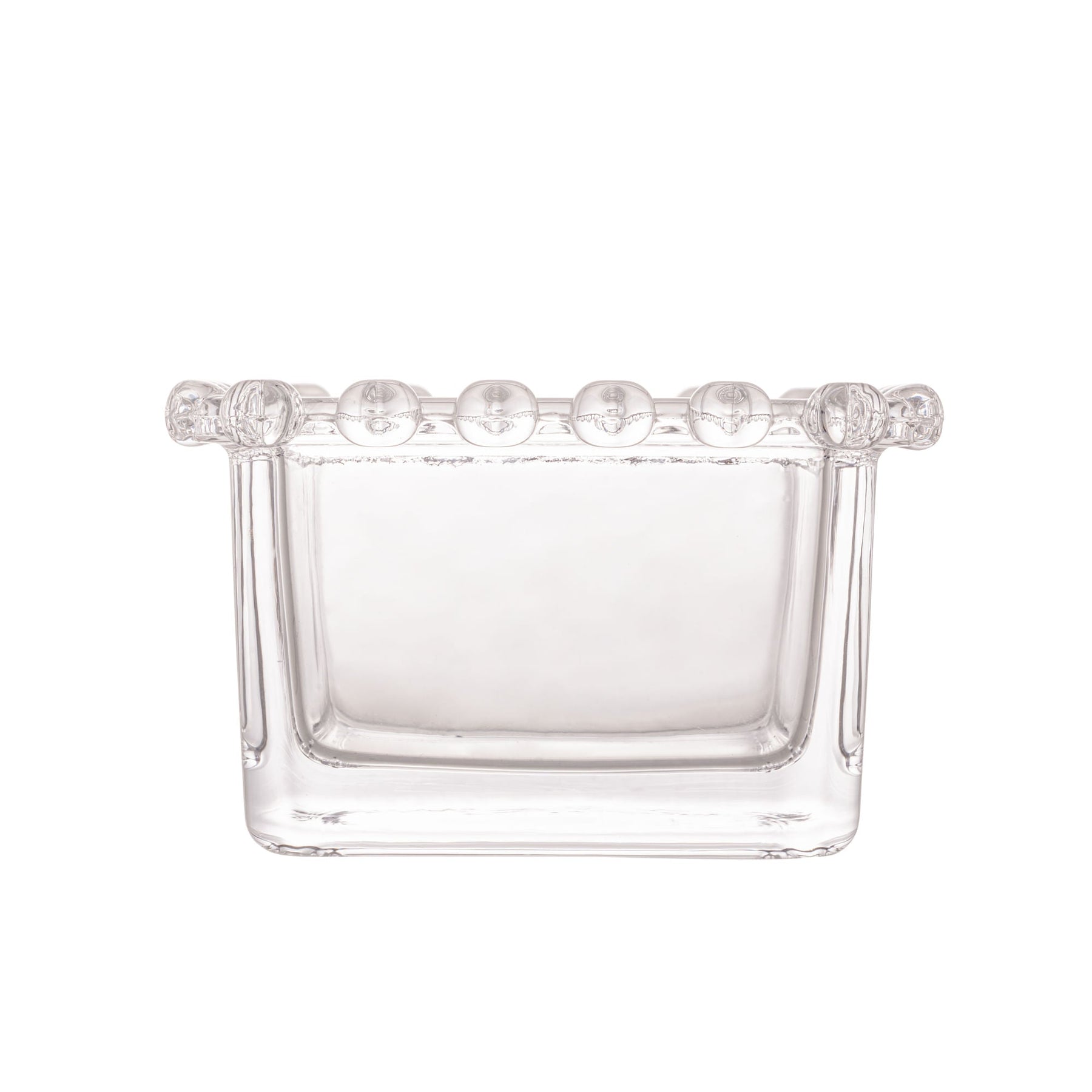 Bowl Quadrado de Cristal Coração Pearl Transparente 8,5cm