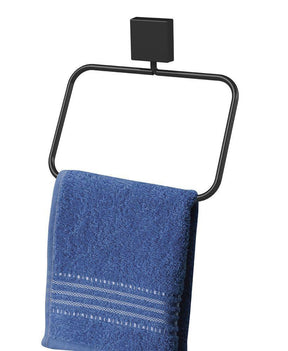 Toalheiro Argola Fixação Parafuso Preto 18cm