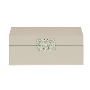 Caixa Decorativa em MDF e PU Bege 28,5cm G