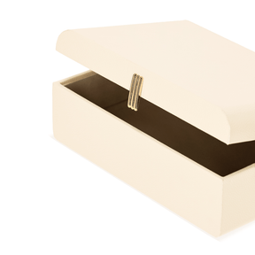 Caixa em MDF Revestido com PU Branco 28cm