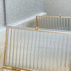 Caixa em Vidro com Metal 21cm P