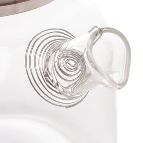 Chaleira de Vidro Borossilicato com Tampa em Bambu 600ml