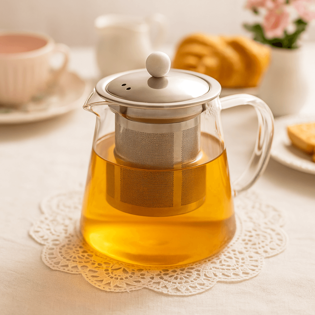 Chaleira de Vidro Borossilicato com Infusor 750ml