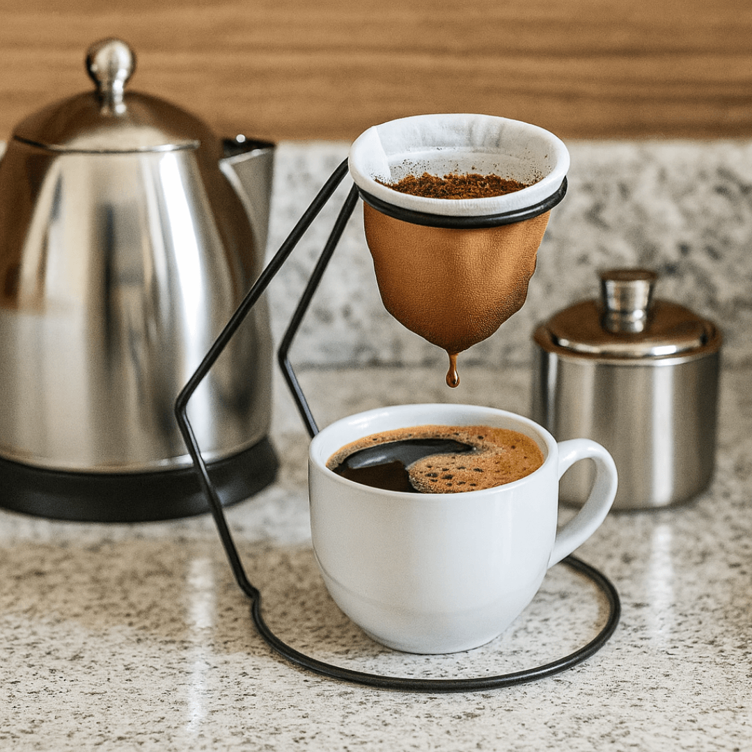 Coador de Café com Suporte Fast Coffee Preto