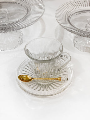 Conjunto 6 Colheres Com Suporte De Zamac Dourada 14cm