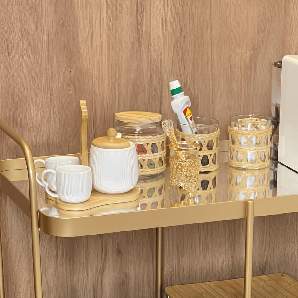 Conjunto Suporte, Xicara e Açucareiro Oasis 4 Peças