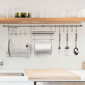 Cook Home 9 - Barra Pendurar Cozinha Aço Cromado