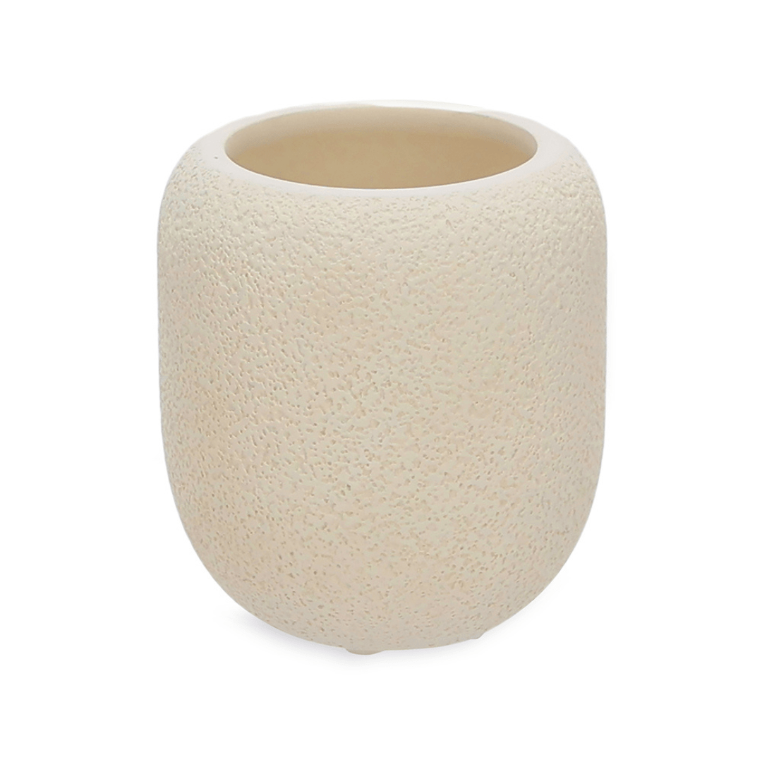 Copo Multiuso Porta Objetos em Cimento Bege 9cm