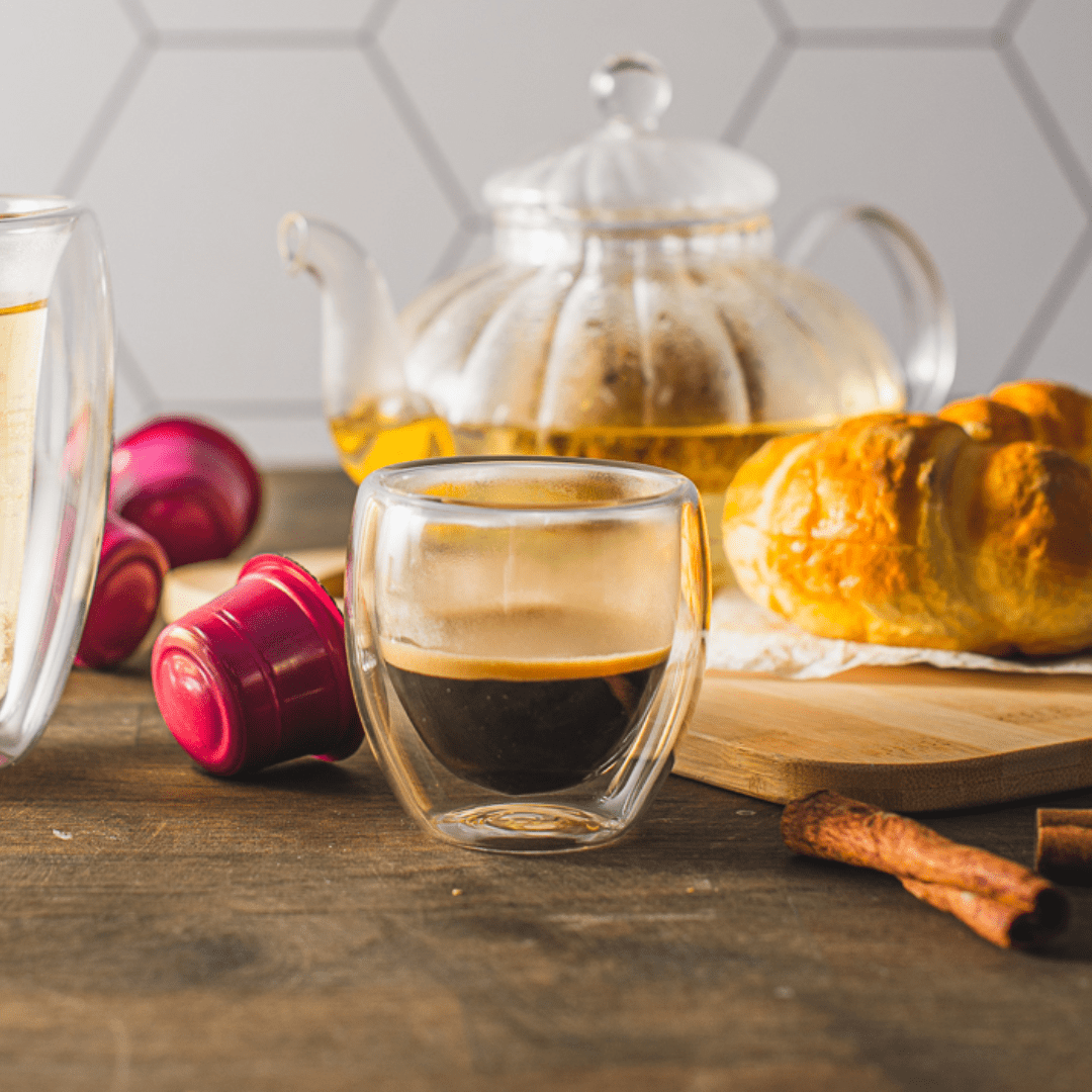 Copo para Café Parede Dupla em Vidro Borossilicato Transparente 70ml