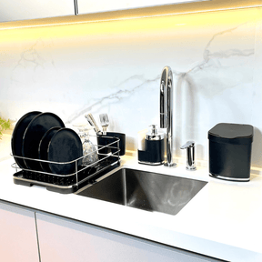 Escorredor de Louças Preto e Cromado
