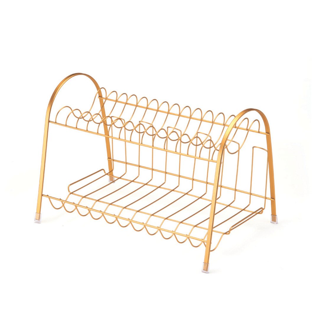 Escorredor Max Duplo Dourado Fosco