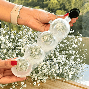 Forma para Gelo 4 Cavidades Redondas de Plástico 250ml