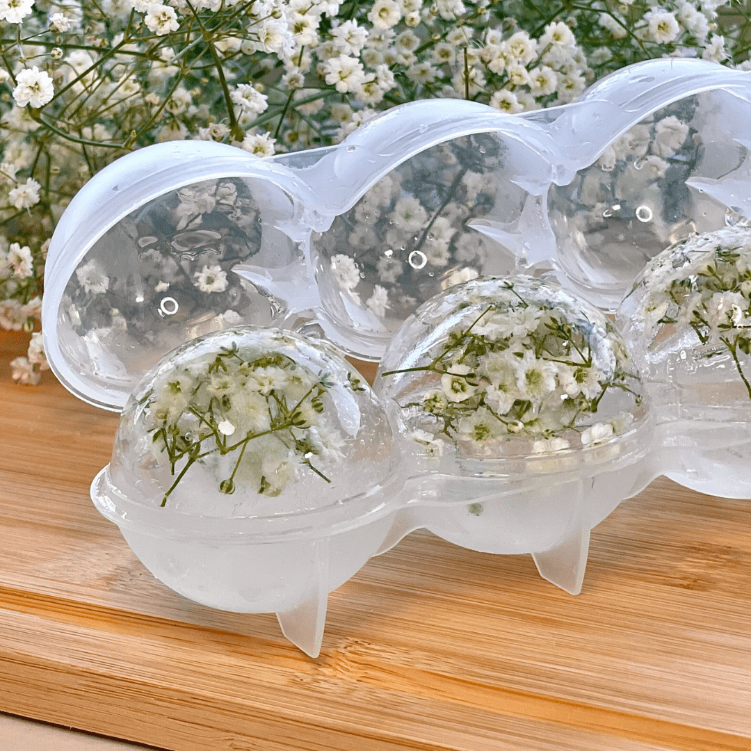 Forma para Gelo 4 Cavidades Redondas de Plástico 250ml