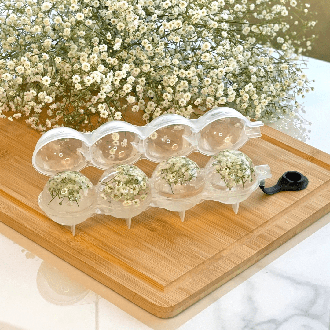 Forma para Gelo 4 Cavidades Redondas de Plástico 250ml