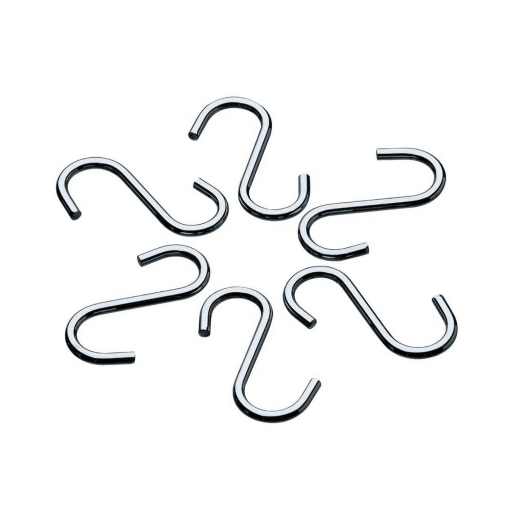 Gancho para Barra Tubular Cromado - 6 Unidades