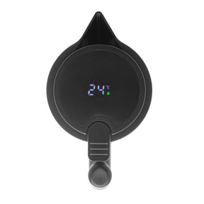 Garrafa Térmica de Plástico com Termômetro Preta 1 Litro