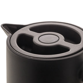 Garrafa Térmica Nórdica com Cabo de Madeira Preta 1 Litro