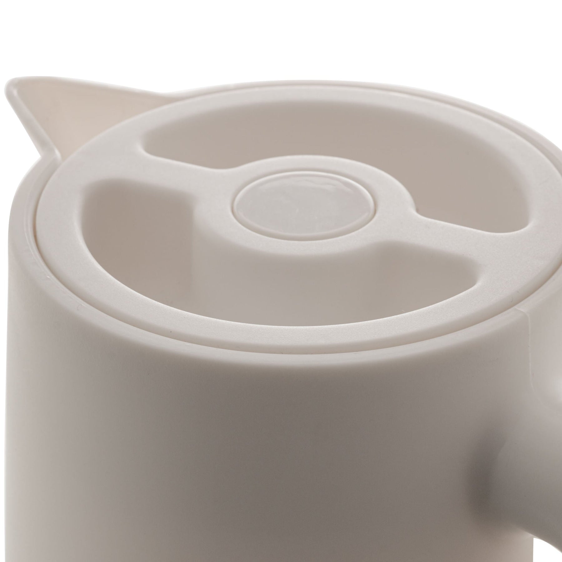 Garrafa Térmica Nórdica em Plástico com Cabo de Madeira Branca 1 Litro