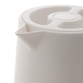 Garrafa Térmica Nórdica em Plástico com Cabo de Madeira Branca 1 Litro