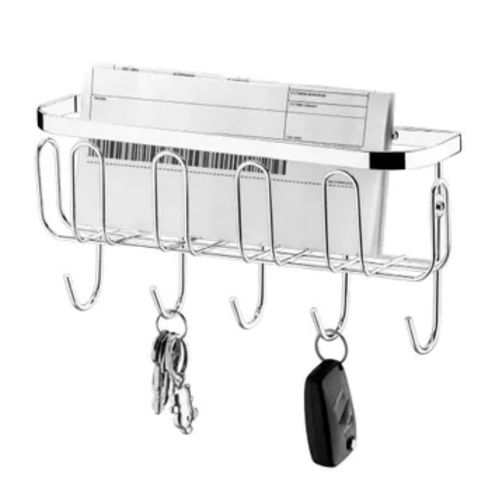 Organizador De Correspondências e Chaves Cromado