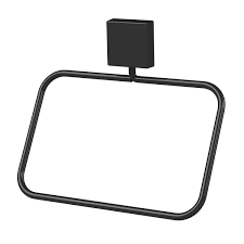 Toalheiro Argola Fixação Parafuso Preto 18cm