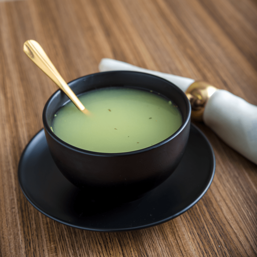 Jogo 6 Colheres Positano Dourada 18cm