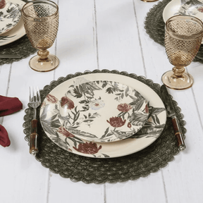 Jogo Americano Redondo Avulso Ava Musgo