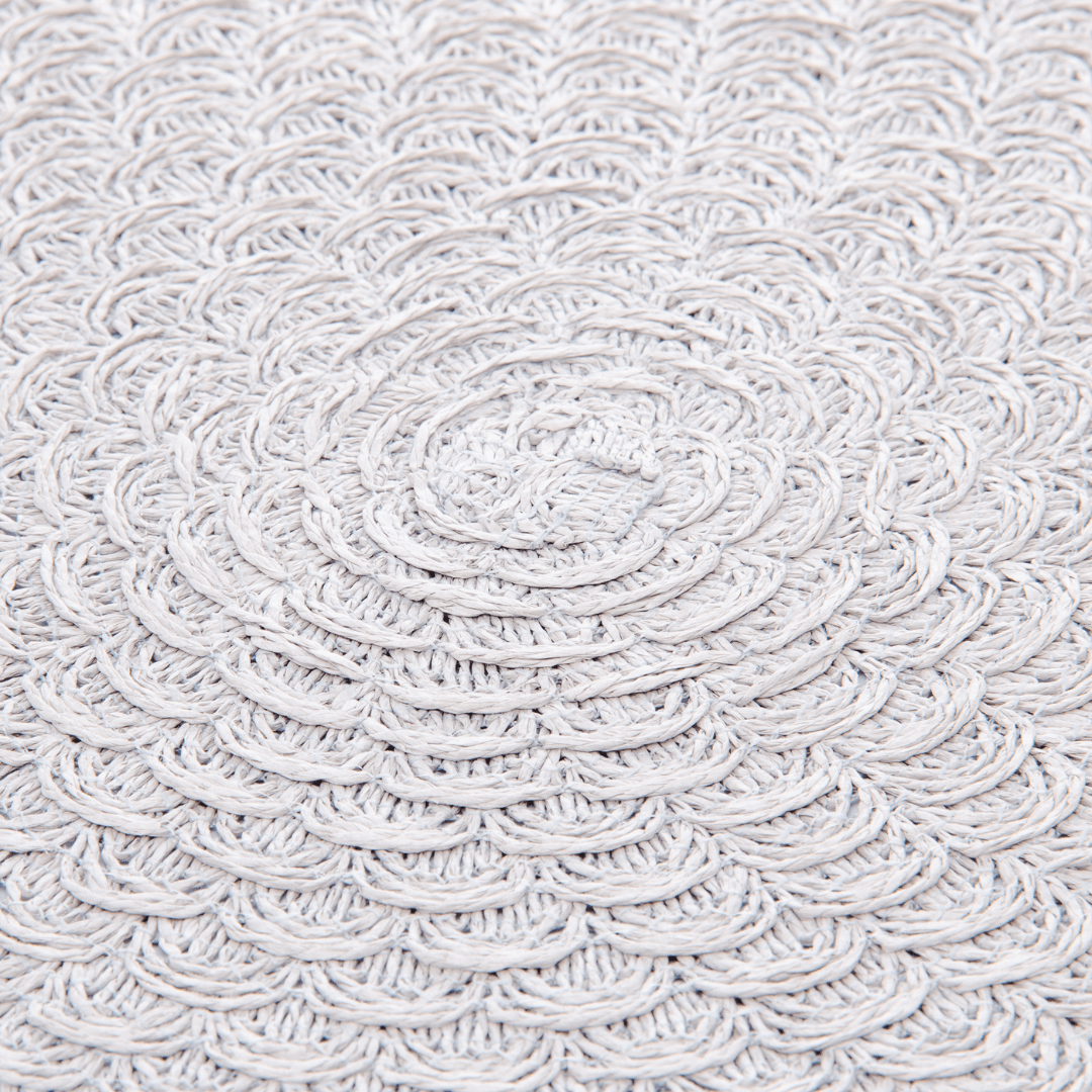 Jogo Americano Redondo Pétala Cinza 38cm