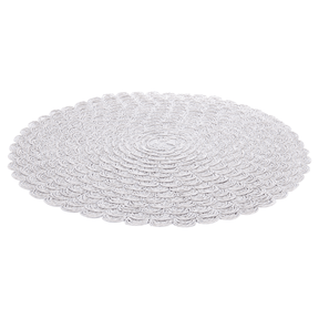 Jogo Americano Redondo Pétala Cinza 38cm