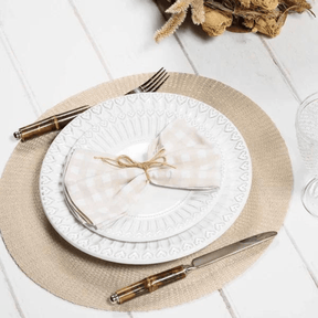 Jogo Americano Redondo Serenity Areia 38cm