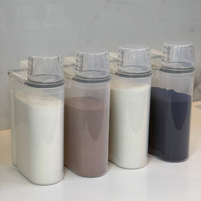 Kit 4 Potes Herméticos Porta Mantimento com Copo Medidor 2,5 Litros