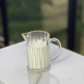 Leiteira Radial em Cristal com Fio de Ouro 290ml