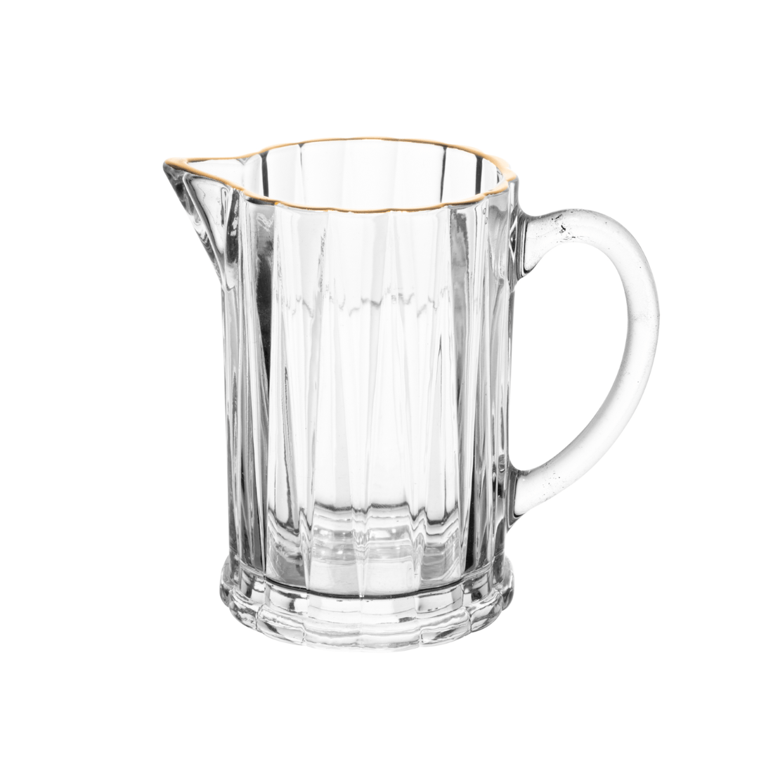 Leiteira Radial em Cristal com Fio de Ouro 290ml