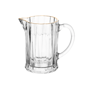 Leiteira Radial em Cristal com Fio de Ouro 290ml